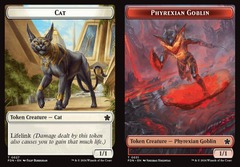 Cat (0027) // Phyrexian Goblin (0031) Double-Sided Token